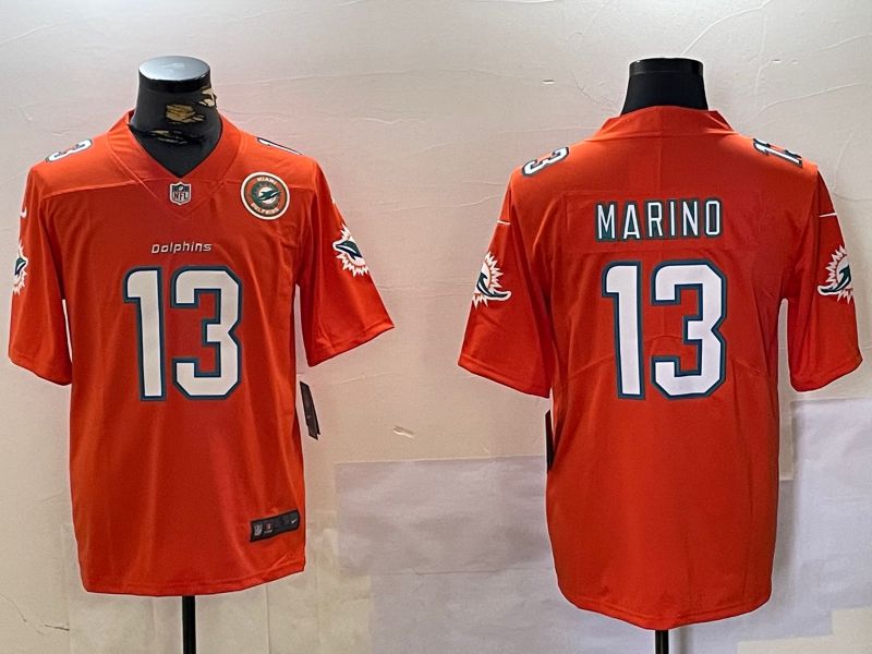 Men Miami Dolphins #13 Marino Orange 2024 Nike Limited NFL Jersey style 3->dallas cowboys->NFL Jersey